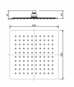 Stainless Steel Square Shower Head 300mm - Image 4