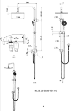 Star Twin Hose Shower Column Set - Image 3