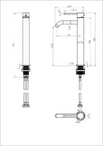 Star Mini High Rise Basin Mixer Curved Spout - Image 12