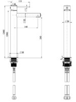 Star Mini High Rise Basin Mixer With Knurled Handle - Image 2