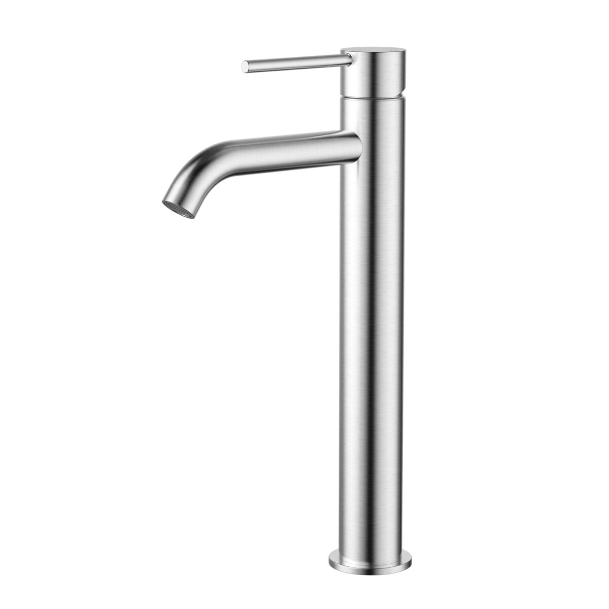 Star Mini High Rise Basin Mixer Curved Spout - Image 1