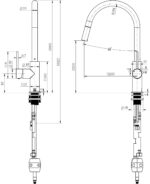 Star Mini Pull-Out Kitchen Mixer With Knurled Handle - Image 6