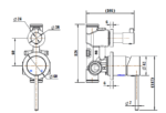 Star Mini Shower Diverter Mixer Small Backplate - Image 11