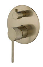 Star Mini Shower Diverter Mixer With Knurled Handle - Image 4