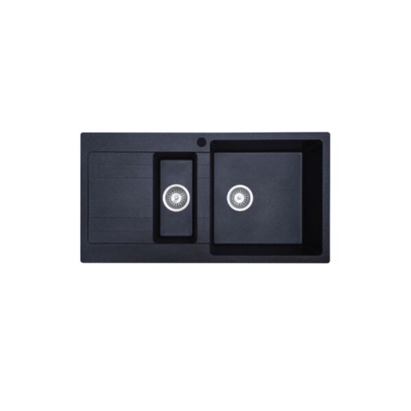 Ria One & Quarter Right Hand Bowl Granite Sink with Drainer 30L+8L