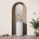 Civaro Floor Standing Matte White Pillar Cabinet