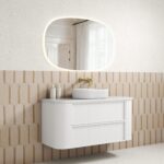 Ramee Fluted Wall Hung 1200mm Matte White Cabinet - Image 2