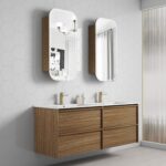 Venetta Framed Wall Hung 1500mm Harvest Oak Cabinet - Image 2