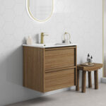 Venetta Framed Wall Hung 600mm Harvest Oak Cabinet - Image 3