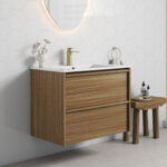 Venetta Framed Wall Hung 750mm Harvest Oak Cabinet - Image 3