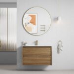 Venetta Framed Wall Hung 900mm Harvest Oak Cabinet