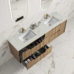 Voulari Framed Wall Hung 1800mm Harvest Oak Cabinet - Image 3