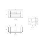 Ramee Fluted Wall Hung 1200mm Matte White Cabinet - Image 6