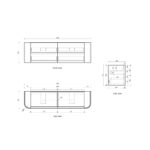 Ramee Fluted Wall Hung 1800mm Matte White Cabinet - Image 6