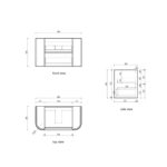 Ramee Fluted Wall Hung 900mm Matte White Cabinet - Image 7