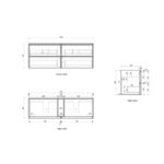 Venetta Framed Wall Hung 1500mm Harvest Oak Cabinet - Image 5