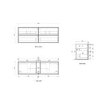 Venetta Fluted Framed Wall Hung 1500mm Harvest Oak Cabinet - Image 5