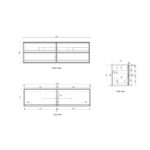 Venetta Fluted Framed Wall Hung 1800mm Harvest Oak Cabinet - Image 6