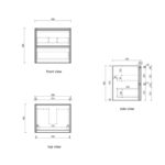 Venetta Framed Wall Hung 600mm Harvest Oak Cabinet - Image 6