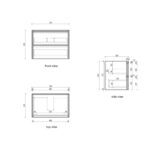 Venetta Framed Wall Hung 750mm Harvest Oak Cabinet - Image 7