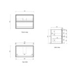 Venetta Fluted Framed Wall Hung 750mm Harvest Oak Cabinet - Image 6