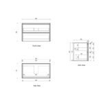 Venetta Framed Wall Hung 900mm Harvest Oak Cabinet - Image 6