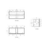 Voulari Framed Wall Hung 1200mm Harvest Oak Cabinet - Image 5