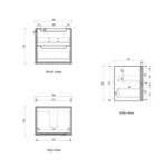 Voulari Framed Wall Hung 600mm Harvest Oak Cabinet - Image 6