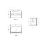 Voulari Framed Wall Hung 900mm Harvest Oak Cabinet - Image 6