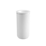 Civaro Floor Standing Matte White Pillar Cabinet - Image 4