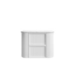 Ramee Fluted Wall Hung 750mm Matte White Cabinet - Image 5