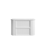 Ramee Fluted Wall Hung 900mm Matte White Cabinet - Image 6