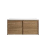 Venetta Framed Wall Hung 1200mm Harvest Oak Cabinet - Image 4
