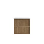 Venetta Fluted Framed Wall Hung 600mm Harvest Oak Cabinet - Image 5