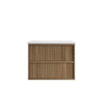 Venetta Fluted Framed Wall Hung 750mm Harvest Oak Cabinet - Image 5