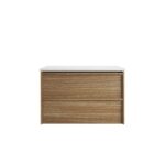 Venetta Framed Wall Hung 900mm Harvest Oak Cabinet - Image 5