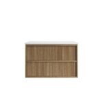 Venetta Fluted Framed Wall Hung 900mm Harvest Oak Cabinet - Image 5
