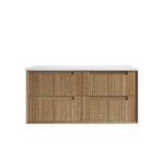 Voulari Framed Wall Hung 1200mm Harvest Oak Cabinet - Image 4