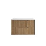 Voulari Framed Wall Hung 900mm Harvest Oak Cabinet - Image 5