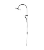 Mica Fluted Gooseneck Dual Shower Rail - Image 12