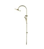 Mica Fluted Gooseneck Dual Shower Rail - Image 4