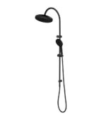 Mica Fluted Gooseneck Dual Shower Rail