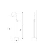 Mica Freestanding Bath Mixer - Image 8