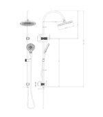 Mica Fluted Gooseneck Dual Shower Rail - Image 18