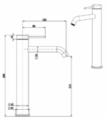 Mica Tall Basin Mixer - Image 7
