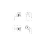 Kaza Shower Mixer – Round Plate – TRIM KIT ONLY - Image 22