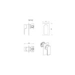 Beki Shower Mixer – Square Plate – TRIM KIT ONLY - Image 22