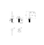 Mica Soft-Square Hob Basin Mixer Set - Image 8