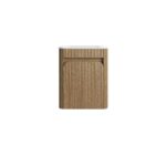Mini Hartelle Fluted Wall Hung Harvest Oak Cabinet - Image 4