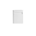 Mini Hartelle Fluted Wall Hung Matte White Cabinet - Image 5